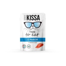 Влажный корм "Kissa" для кошек, рыба в соусе, 75 г
