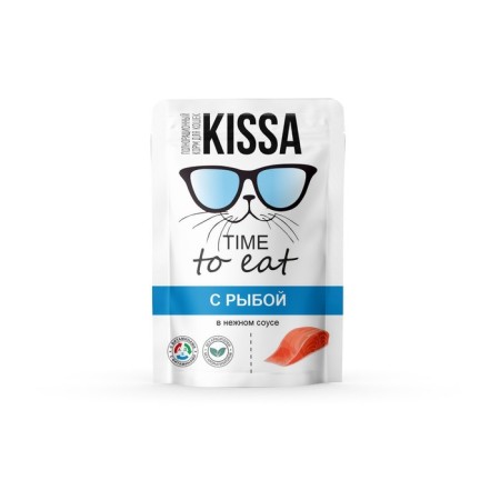Wet food "Kissa" for cats, fish in sauce, 75 g