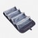 Cosmetic bag, 4 parts on zippers, gray color