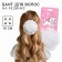 Outlet. Hair bow on elastic band, white, 10 cm, kitty Marie
