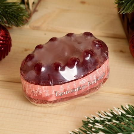 New Year. Massage soap with Luffa "Brusnik - Cinnamon" 100 g