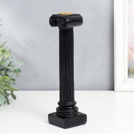 Greek column candlestick "Greek column" Black 23x6x6 cm-2