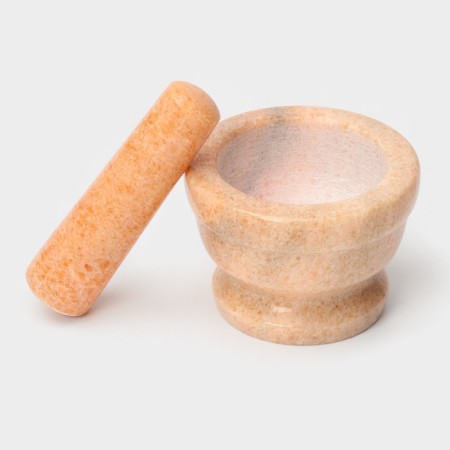 Stupa with a pestle Magistro "Marble", 10.5 × 7 cm, stone, color peach-3