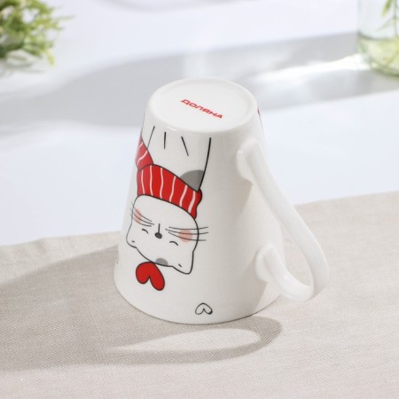 Porcelain shade "Kitty", 320 ml, white color-4