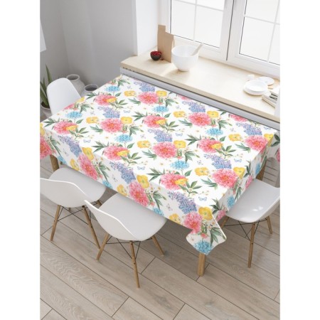 The tablecloth “Flower panel”, rectangular, Saten, size 120x145 cm
