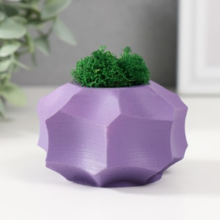 Concrete Kashpo "boundaries" with moss purple 8x8x5cm (moss green stabilized)-2