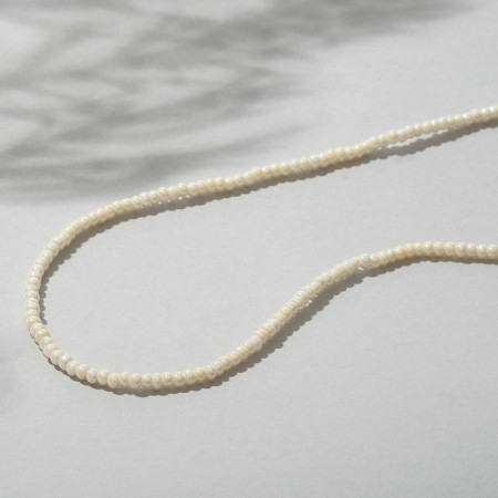 Beads on the thread "Mallorca" 1.5 mm, white color, 32 cm