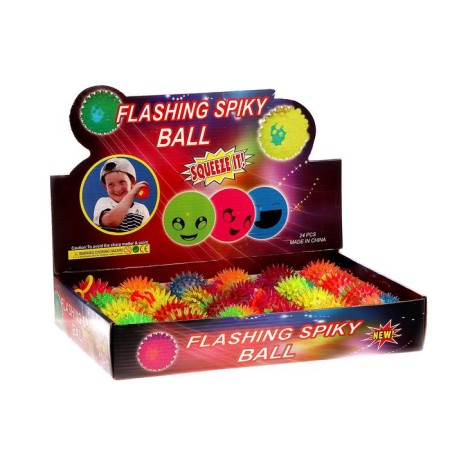 Ball, light, transparent, elastic band, 6.5 cm, mix colors-1