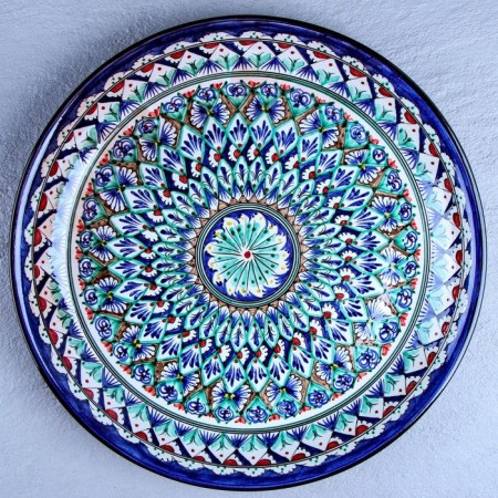 Largan Rishtan ceramics "Patterns", 36 cm, blue-1