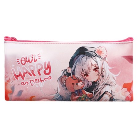 Penal soft, 1 compartment, 108 x 205 mm, flat, calligrata PMP 01-20 "Anime" peach-1