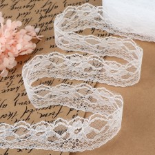 Capricon lace, 35 mm × 10 ± 1 m, white color