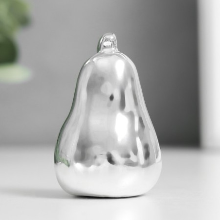 Souvenir Ceramics "Pear" silver 3.4x3.4x5.5 cm-2