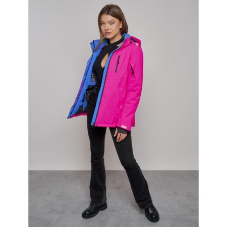 Ski jacket female, size 48, pink color-16