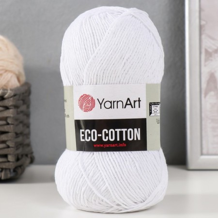 Yarn "Eco-Cotton" 80% cotton 20% polyester 220m/100g (760 ultrable)