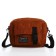 Youth bag with zipper, 1 outer pocket, brown color