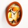 Wall watches, D-28 cm, kitchen, "coffee and makaruns", silent