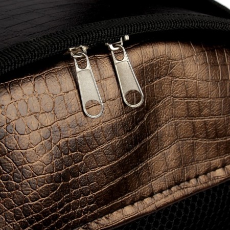 Bag - animal transport, semicircular, artificial leather, 40 x 20 x 27 cm, brown-3