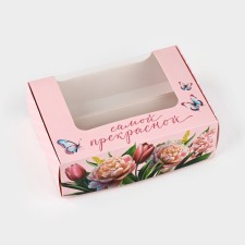 Box for eclaires with the most beautiful liners, 15 x 10 x 5 cm