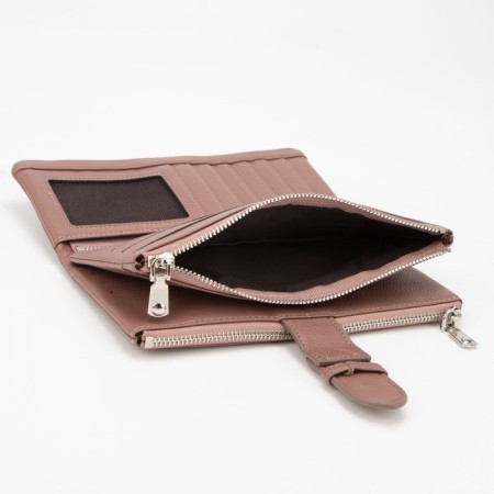 Women's wallet on magnet, pink color-5
