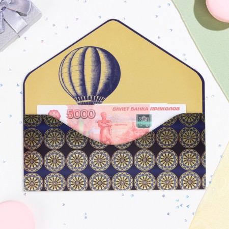 Money envelope "Universal" balloon, software, embossing, 19 x 9 cm-1