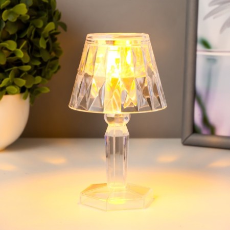 The nightlight "Prism" LED from LR1130 batteries is transparent 6.8x6.8x12 cm-1