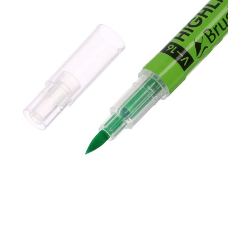 Textbook marker 0.5-3.5 mm Erichkrause Visioline V-16 Brush Neon, bilateral, green neon, water-based ink-4