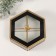 Casket glass with a metal frame "hexagon" transparent black 17.5x20x8 cm