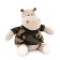 Soft toy "Hippo: in an army T -shirt", 20 cm