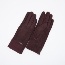 Gloves are female, dimensionless, without insulation, brown color