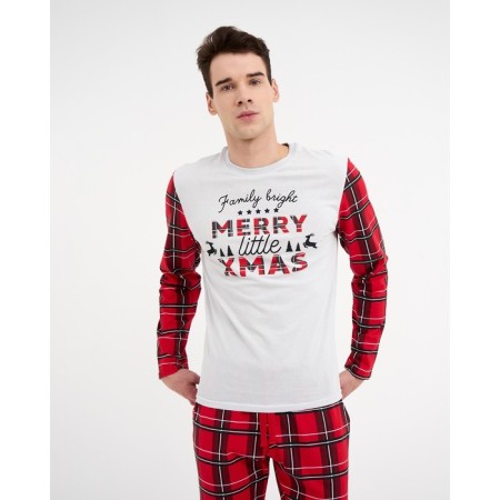 New Year. Pajama men's kaftan "X-Mas" size 50-4