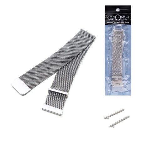 Solomon smart watch strap, 22 mm, silver