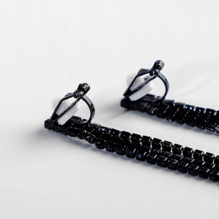 Clips "ice" classic, black color in ferrous metal-3