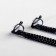 Clips "ice" classic, black color in ferrous metal
