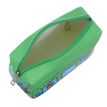 Penal soft, 1 compartment, 100 x 180 x 80 mm, voluminous "bus with dinosaurs" Green-4