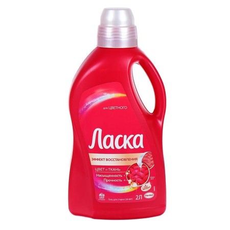 Liquid for washing "Laska", gel, for colored tissues, 2 liters