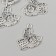 Decor metal for creativity "Cosmonaut on the rocket - went!" 2.3x2.5 cm