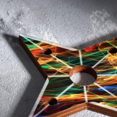 Wooden souvenir "Shuriken straight" mix-2
