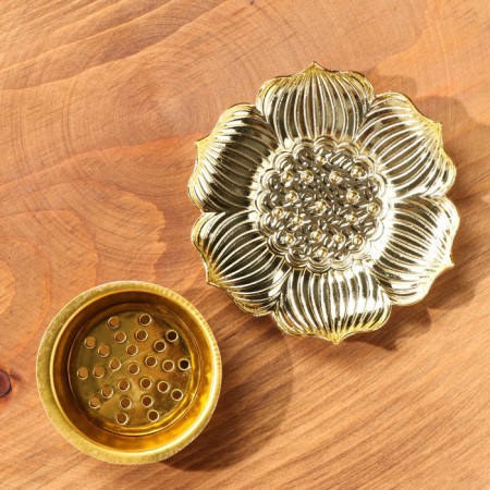 Files of powder incense and cones "Lotus", golden, d = 8.7 cm-2