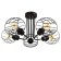 Svetogor chandelier "Light" 5x60W black 62x62x28cm