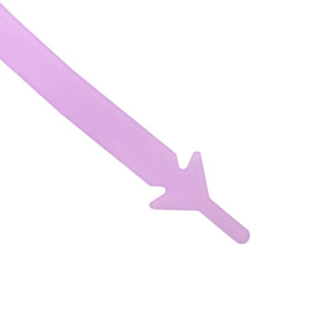 A set of shoes for shoes, 6 pcs, silicone, flat, glowing in the dark, 13 mm, 9 cm, lilac color-4