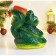 New Year. Symbol 2025. Piggy bank "Snake with a bill" 20x16cm, green