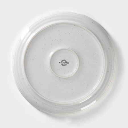 Porcelain dining plate Magistro Urban, D = 22 cm, white color in specking-3
