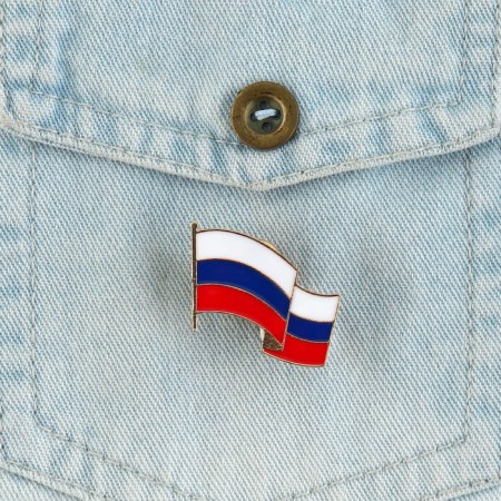 Значок «Флаг РФ», 3 х 2.2 см-4