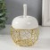 Coramics box, Metal "Apple" White 8.5x8.5x12 cm