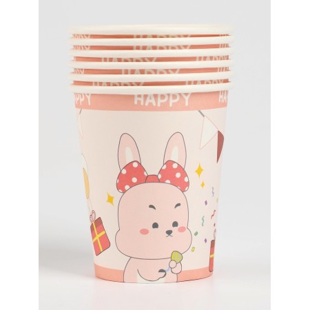 A set of paper dishes "Happy Bunny", set of 12 pcs.-4