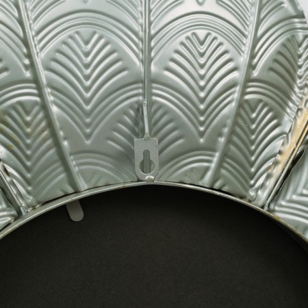 Mirror Metal "Flower with embossing" gold 69x79x7 cm-4