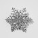 Brooch New Year's "Snowflake" with the core, make a desire, white color in silver