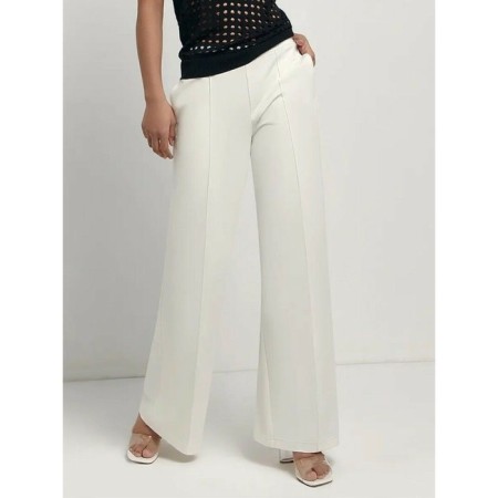 Pants wide female Conte Elegant, Size S, Ecru color