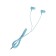 Headphones CB-51, wired, vacuum, microphone, 1 m, jack 3.5 mm, blue