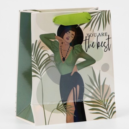 Gift package laminated, packaging, “you are the best”, rainbow holography, S 12 x 15 x 5.5 cm-2